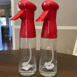 Chefologist Red Glass Spray Bottle Set